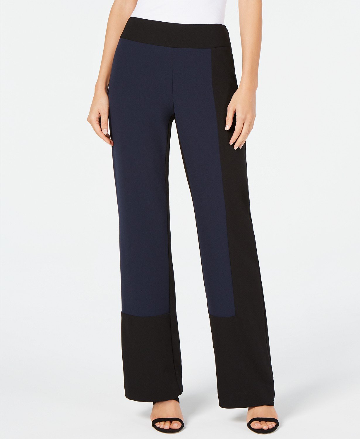 INC Womens Colorblock Mid-Rise Wide Leg Pants - TopLine Fashion Lounge