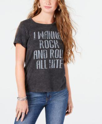 True Vintage Rock and Roll All Nite T-Shirt Jet Black XS - 