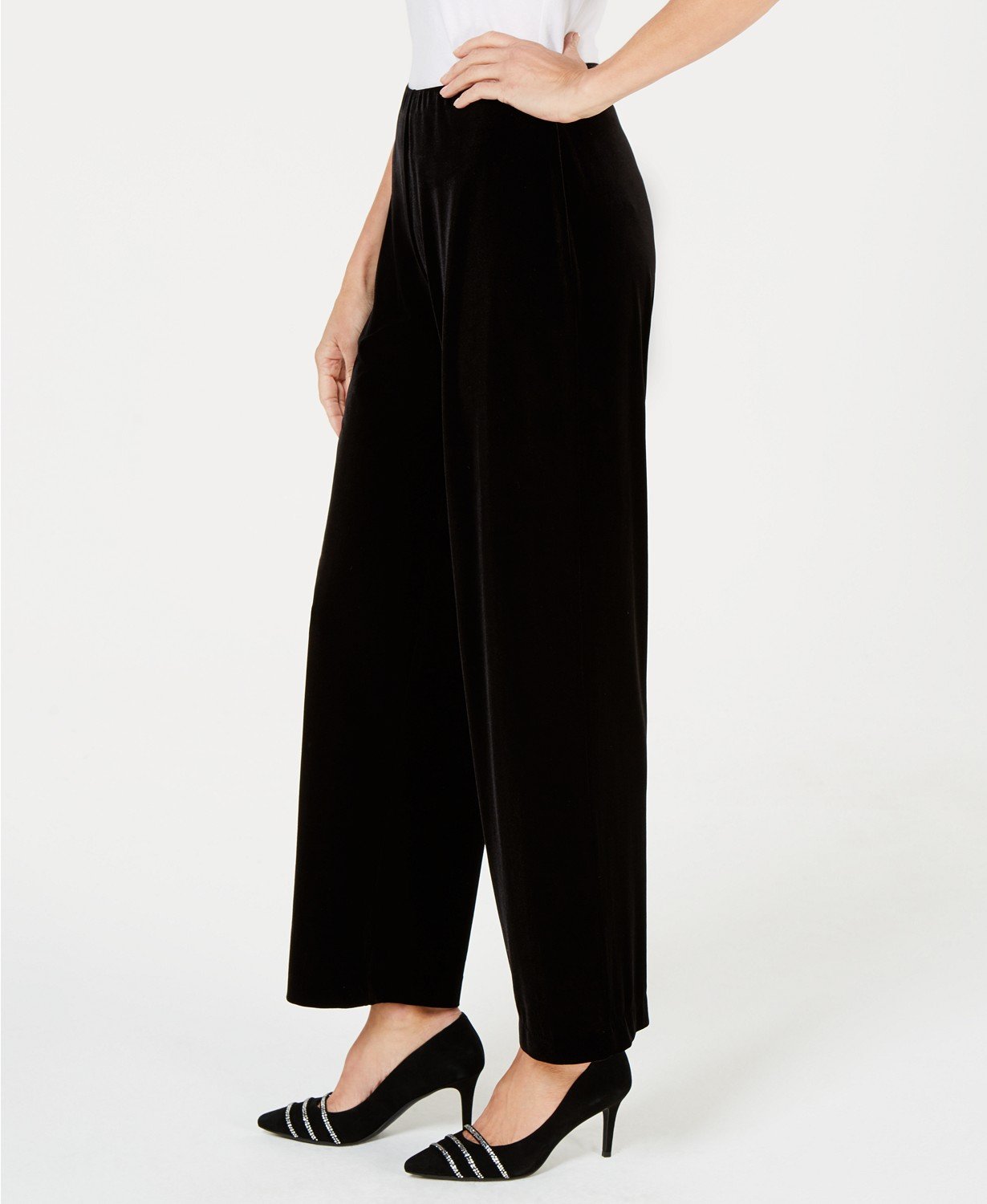 fani Velvet Wide-Leg Pants - TopLine Fashion Lounge