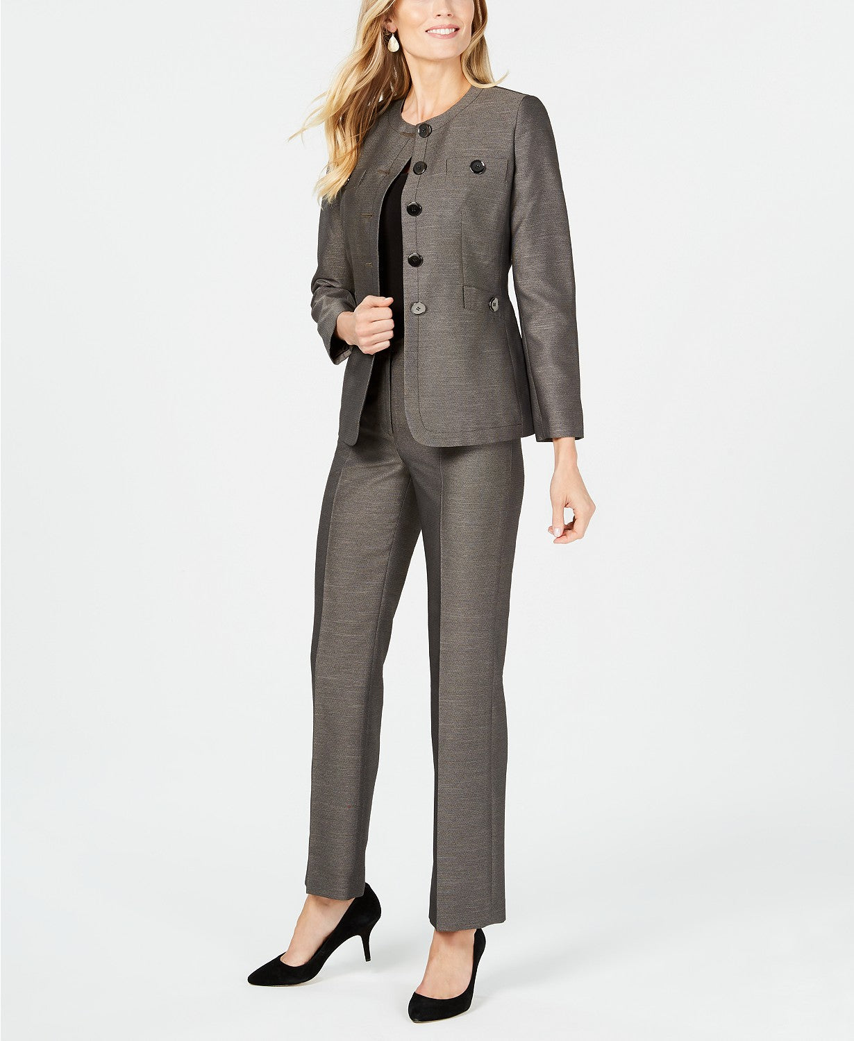 Le Suit Five-Button Pantsuit Jacket Only