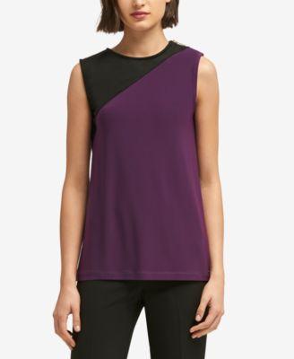 Dkny Colorblocked Zipper-Trim Shell - TopLine Fashion Lounge