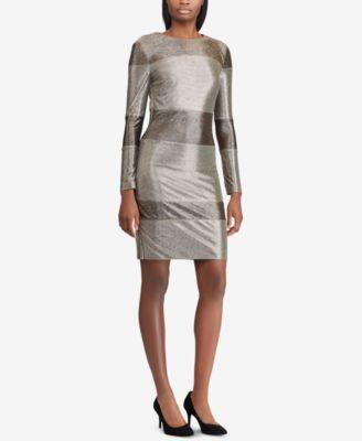 Lauren Ralph Lauren Sequined Stripe Dress - TopLine Fashion Lounge