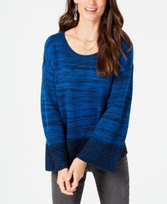 Style Co Marled Colorblocked Sweater Sea Captain M - 