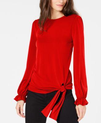 LS TIE BLS TOP - TopLine Fashion Lounge