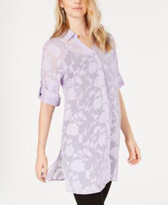 Alfani Burnout Jacquard Tunic - TopLine Fashion Lounge