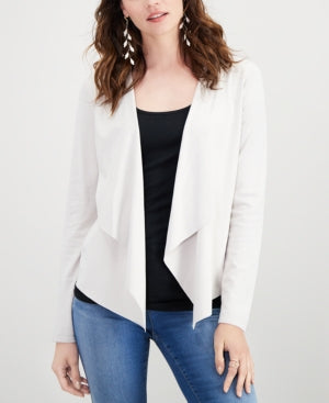 I.n.c. Open-Front Moleskin Cardigan Top