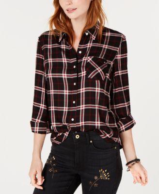 Tommy Hilfiger Plaid Button-Up Shirt - TopLine Fashion Lounge