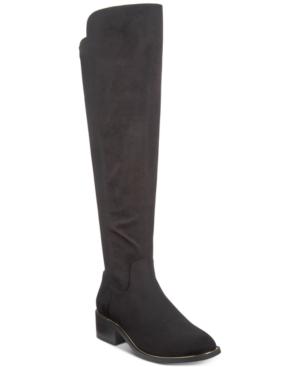 Material Girl Women's Darcell Faux Leather Knee High Boots - TopLine Fashion Lounge