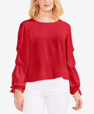 Vince Camuto Tiered-Sleeve Boat-Neck Top - TopLine Fashion Lounge