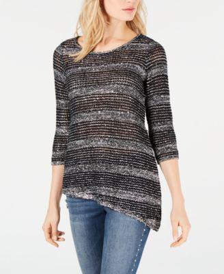 I.n.c. Sequined Sweater Tunic - TopLine Fashion Lounge