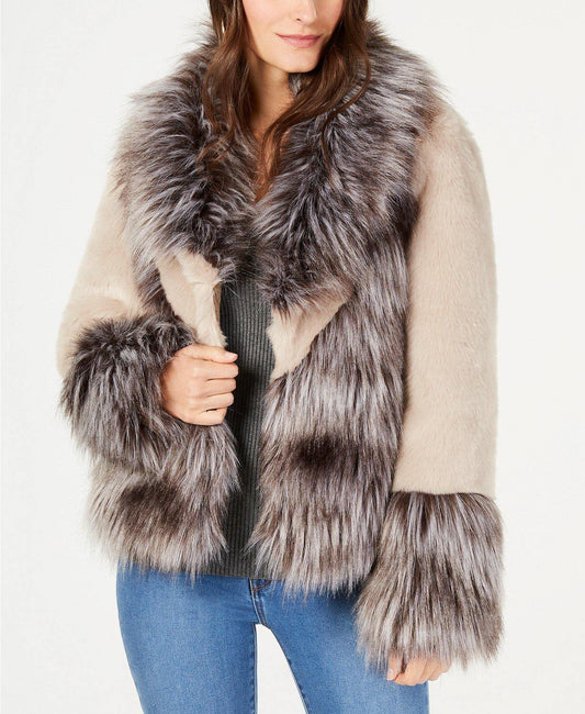 I.n.c. Mixed-Materials Faux-Fur Jacket - TopLine Fashion Lounge