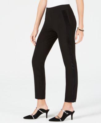 Alfani Velvet-Stripe Skinny Pants - TopLine Fashion Lounge