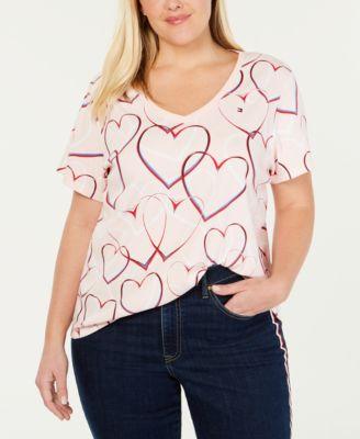 S/S FLAG TEE- HEARTS - TopLine Fashion Lounge