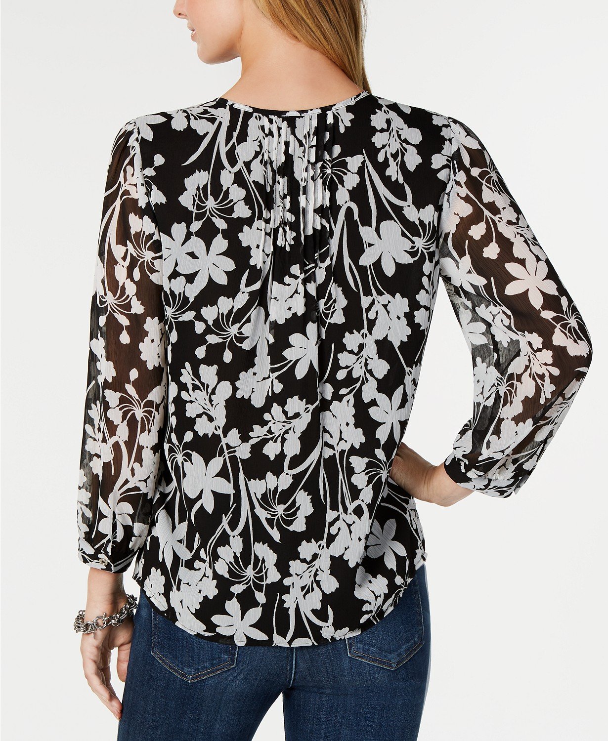 Tommy Hilfiger Printed Pintuck-Pleat Top - TopLine Fashion Lounge
