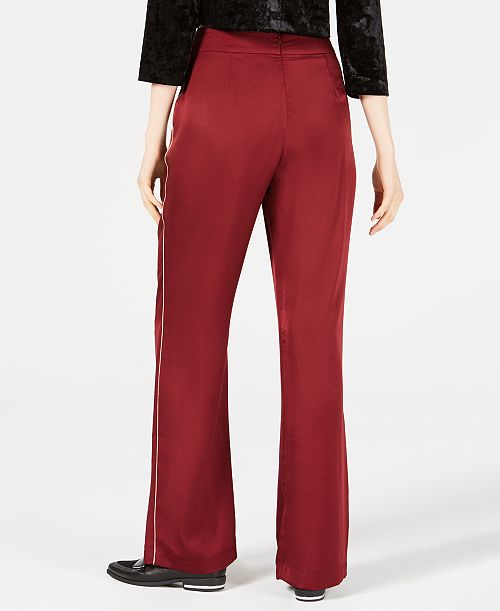 LEYDEN Piped Wide-Leg Pants