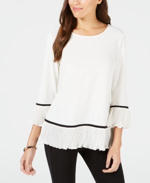 Alfani Knit Pleated-Hem Top - TopLine Fashion Lounge