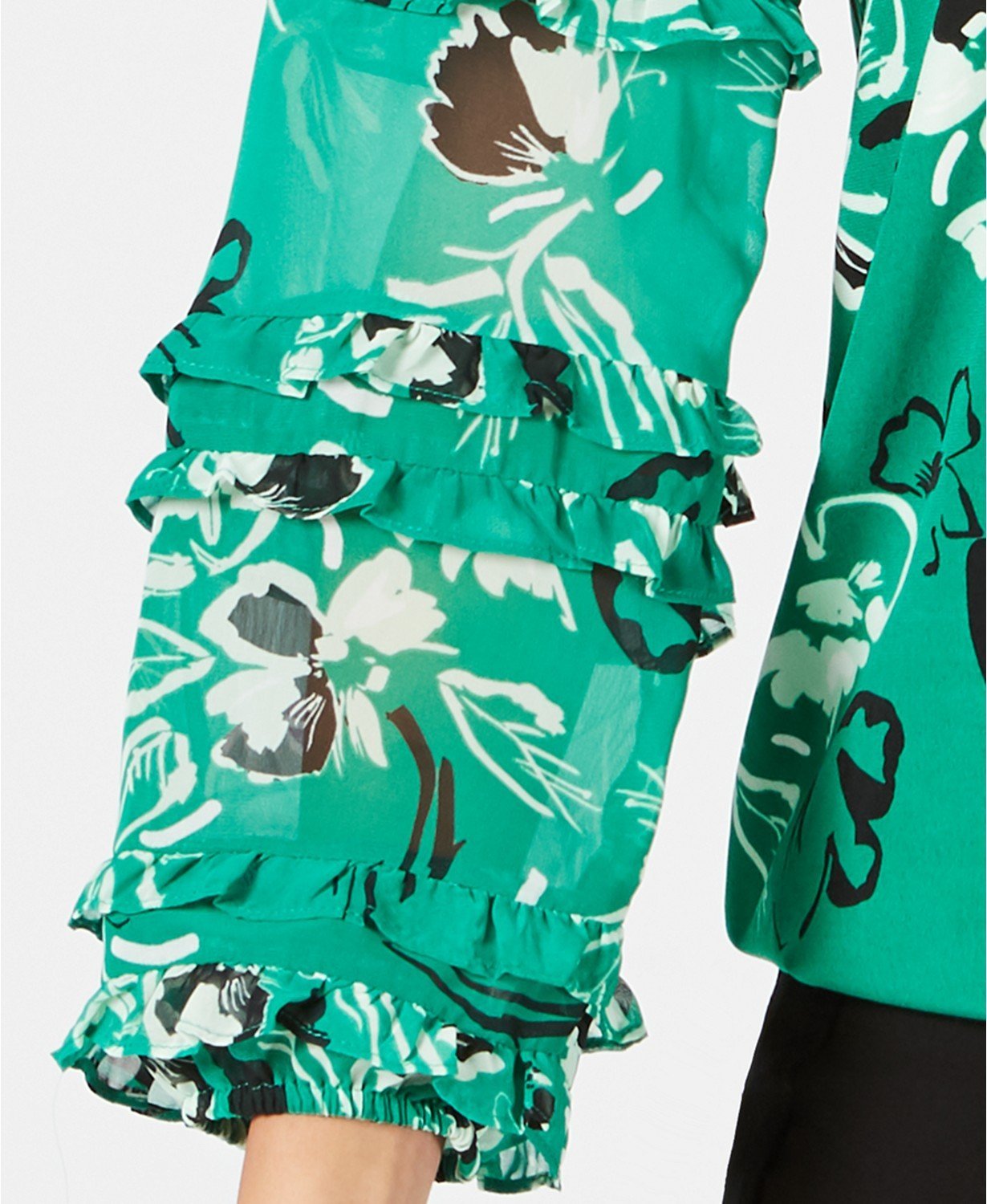 Alfani Printed Ruffled-Trim Bubble Top - TopLine Fashion Lounge