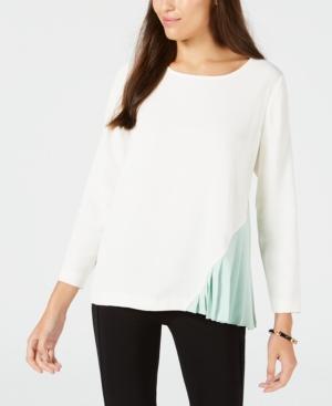 Alfani Colorblocked Pleated-Side Top - TopLine Fashion Lounge