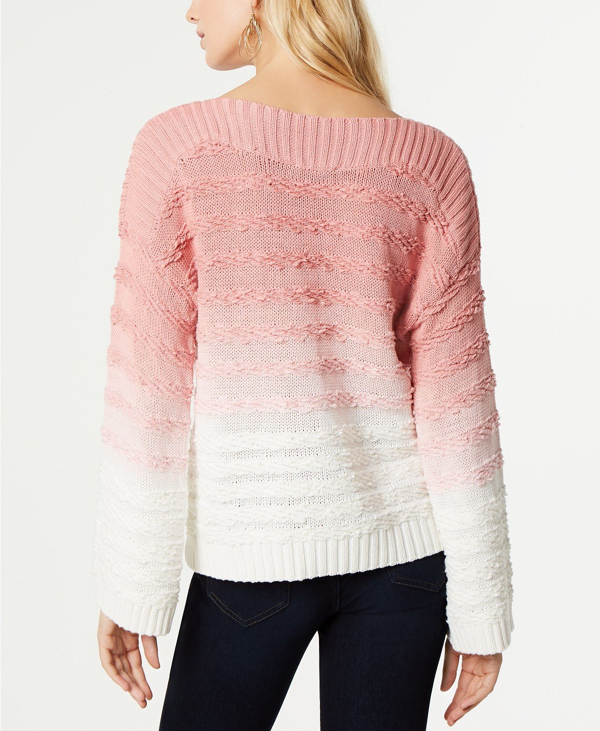 INC International Concepts Raglan Sleeve Ombré Cable-knit Sweater - TopLine Fashion Lounge