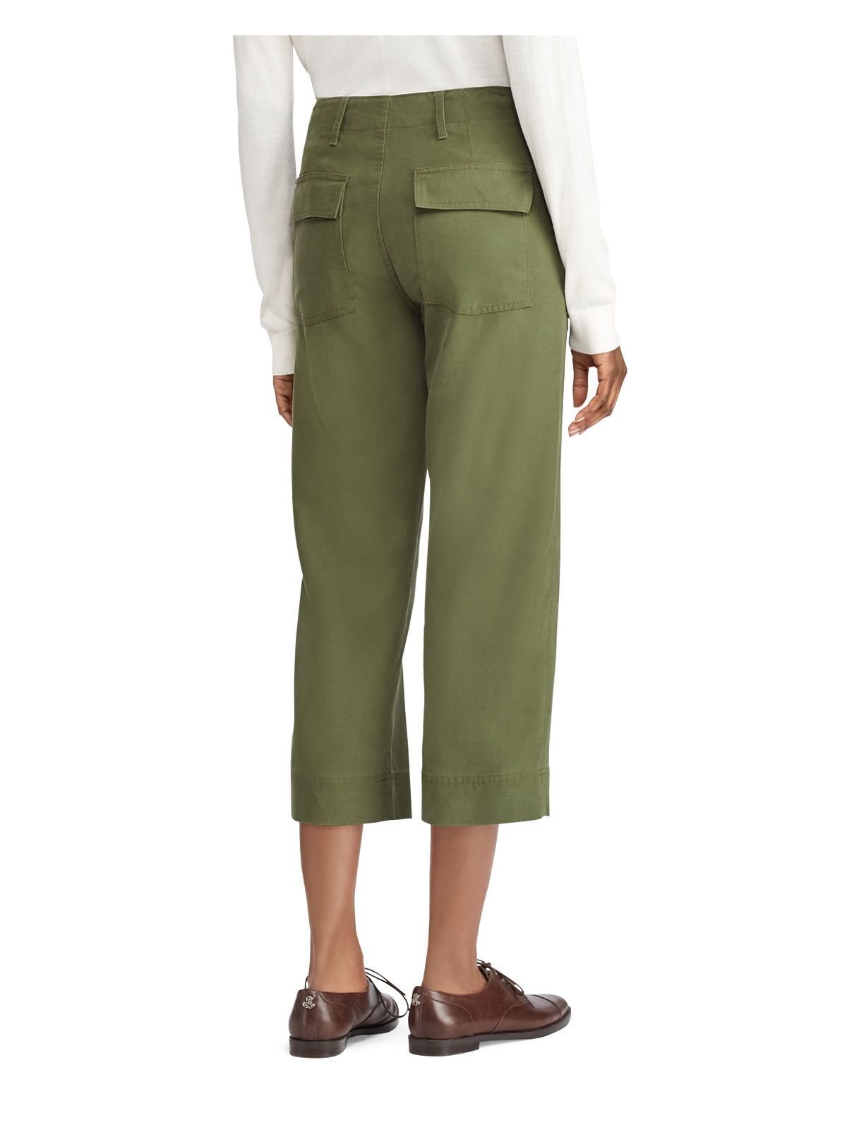 RALPH LAUREN Women's Green Cropped Pants