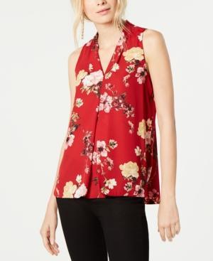 Vince Camuto Printed Pleat-Detail Top - TopLine Fashion Lounge