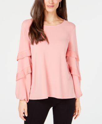 Alfani Pleated Tiered-Sleeve Top - TopLine Fashion Lounge