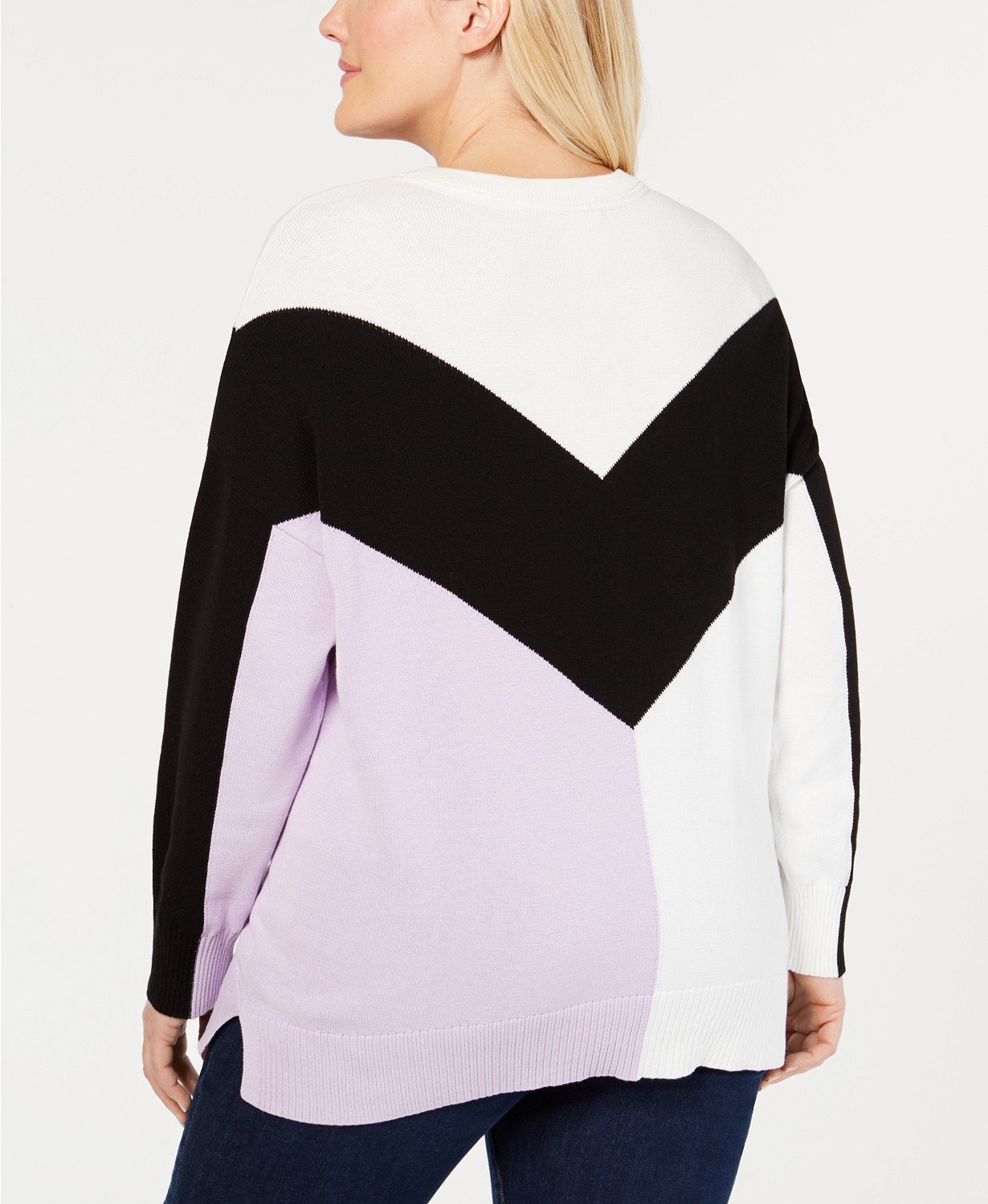 Tommy Hilfiger Cotton Plus Size Colorblocked Sweater - TopLine Fashion Lounge