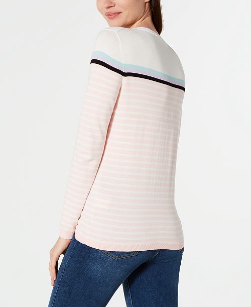 Tommy Hilfiger Cotton Striped Crewneck Sweater