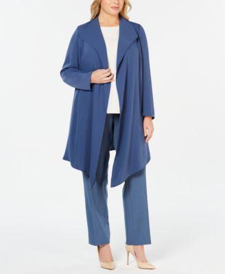 Anne Klein Plus Size Draped Open-Front Jacket - TopLine Fashion Lounge