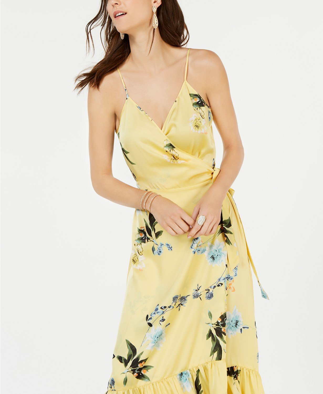 I.n.c. Ruffle-Hem Wrap Dress - TopLine Fashion Lounge