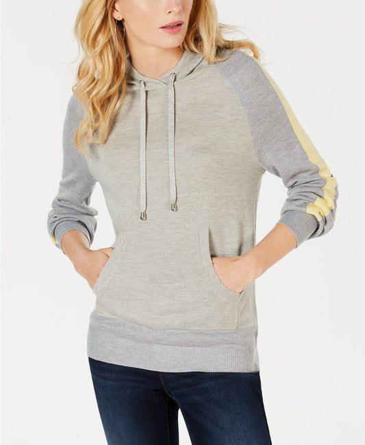 INC Womens Varsity Stripe Hoodie Sweatshirt - Medium - TopLine Fashion Lounge