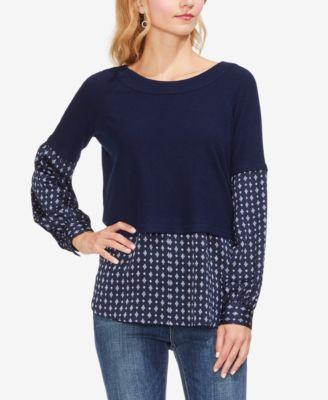 L/S GEO ACCENTS MIX MEDI - TopLine Fashion Lounge