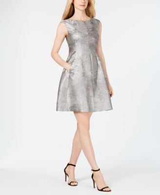 Anne Klein Womens Metallic Sleeveless Cocktail Dress - TopLine Fashion Lounge