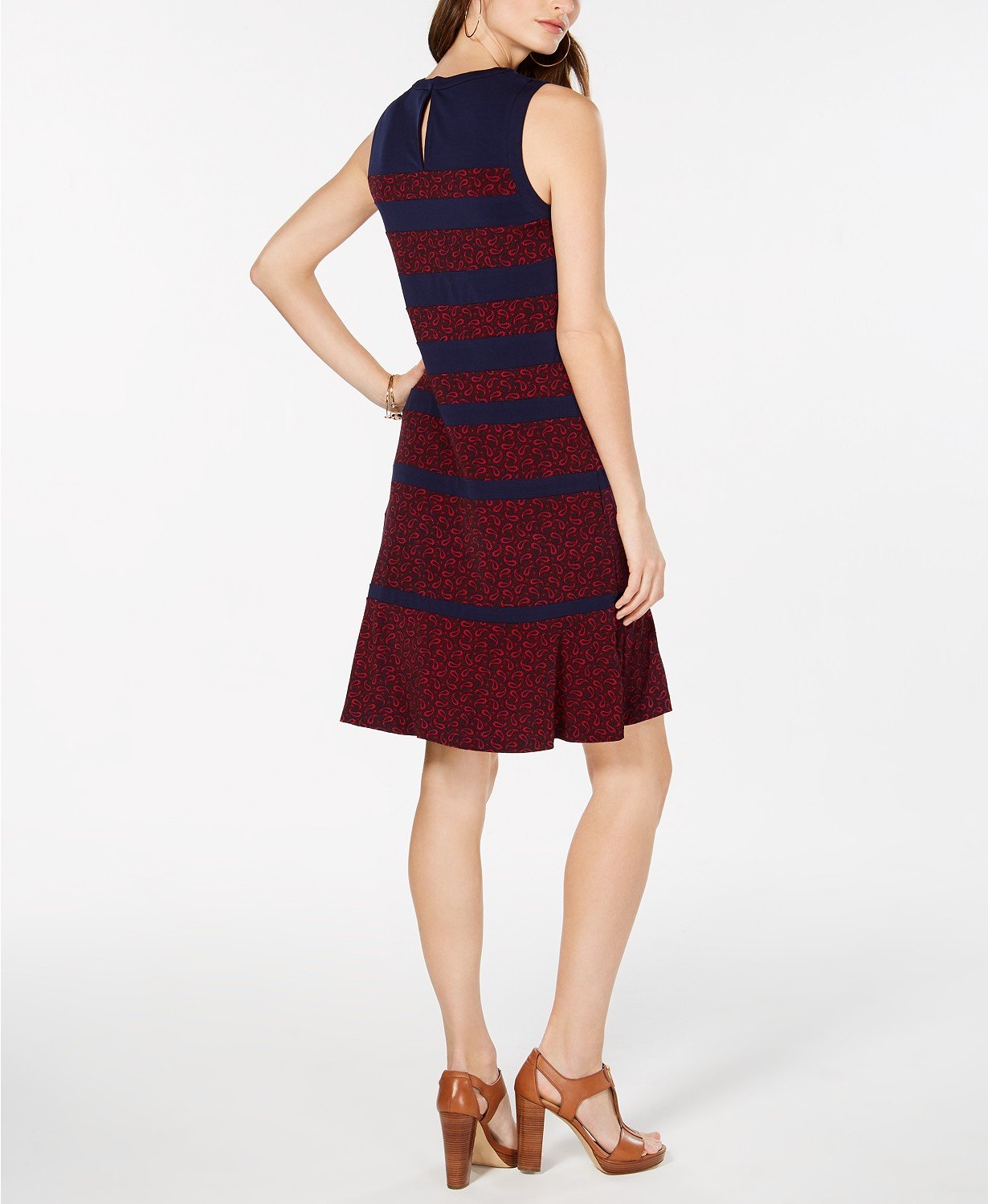 Michael Kors Paisley-Print Striped Dress, In Regular & Petite Sizes - TopLine Fashion Lounge