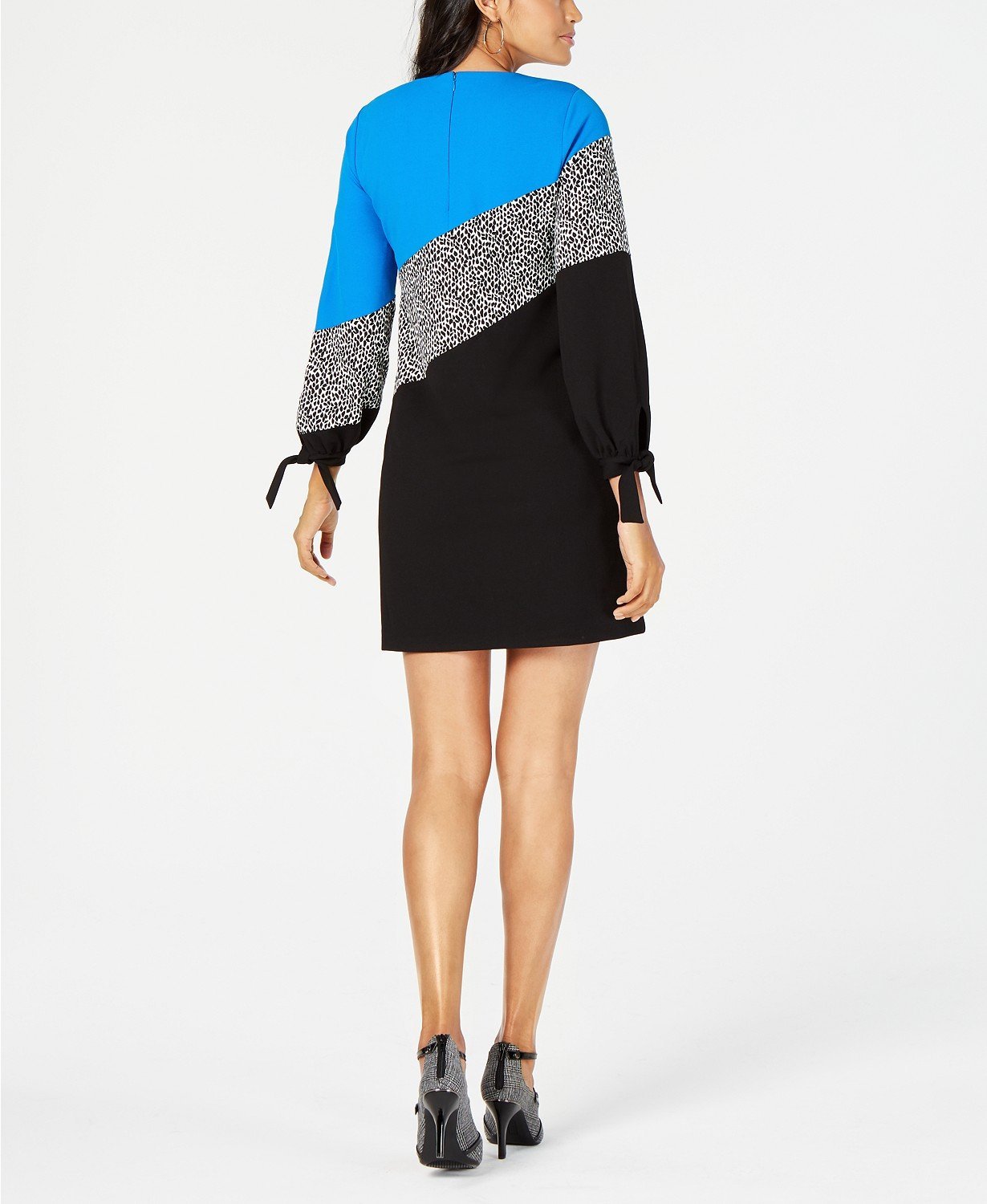 Alfani Women's Colorblock 3/4 Sleeve Scoop Neck Shift Dress - TopLine Fashion Lounge