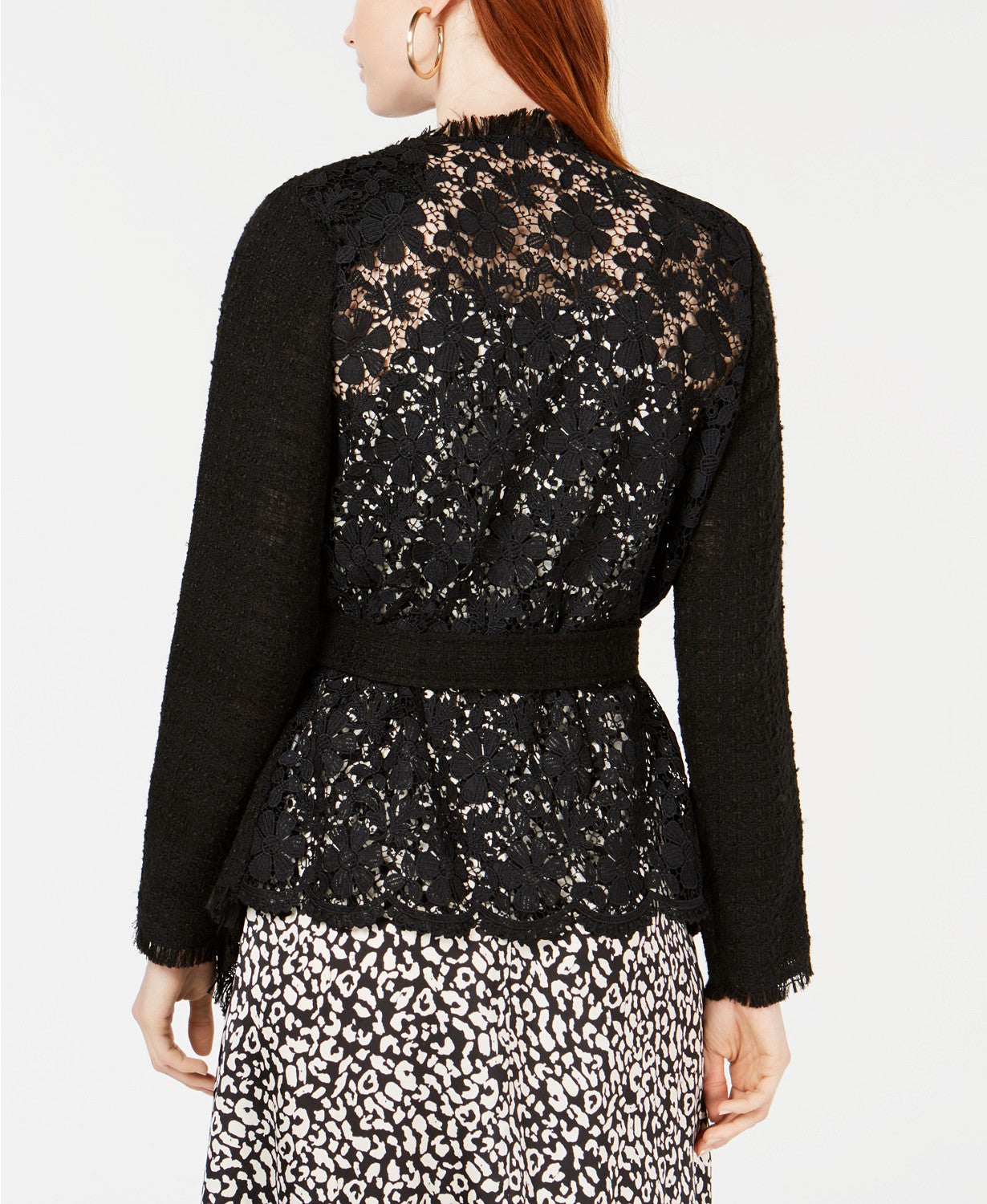 STELLA GINGER Lace Boucle Wrap Black XL