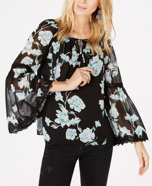 I.n.c. Bell-Sleeve Printed Blouse - TopLine Fashion Lounge