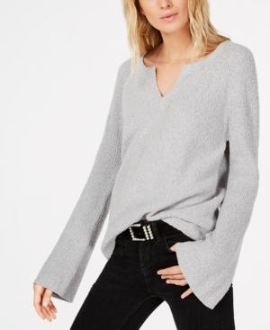 INC Womens Fuzzy Split Neck Pullover Sweater - TopLine Fashion Lounge