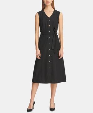Dkny Belted Button-Front Shirtdress - TopLine Fashion Lounge