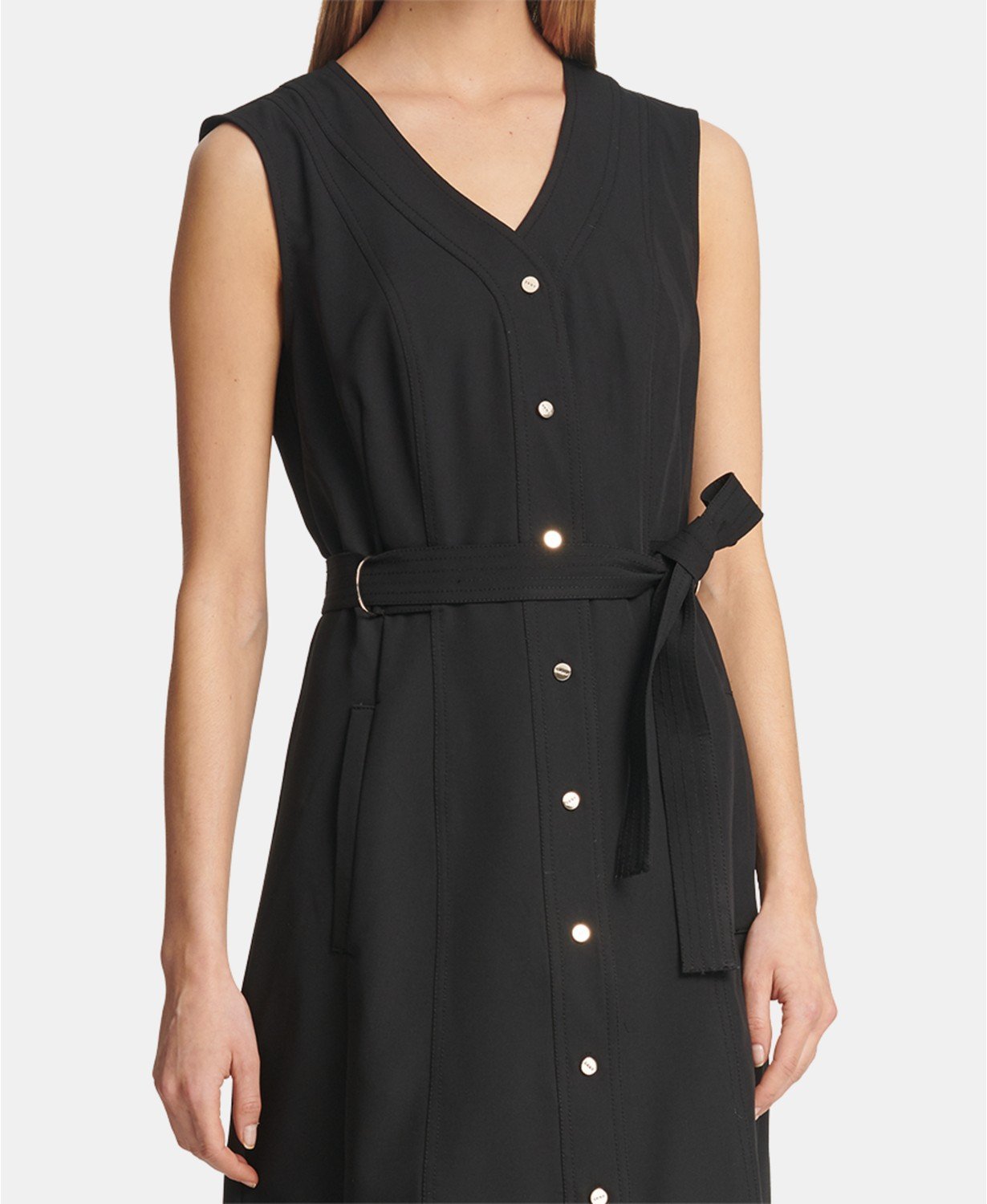 Dkny Belted Button-Front Shirtdress - TopLine Fashion Lounge