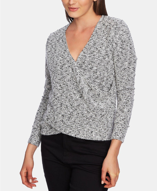 STATE Bouclé Wrap-Front Top - TopLine Fashion Lounge