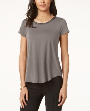 Alfani Satin-Trim High-Low T-Shirt - TopLine Fashion Lounge