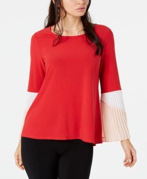 Alfani Colorblocked Pleated-Sleeve Top - TopLine Fashion Lounge