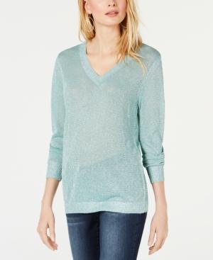 I.n.c. Metallic V-Neck Pullover Sweater - TopLine Fashion Lounge