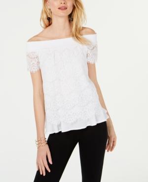 I.n.c. Off-The-Shoulder Lace Top - TopLine Fashion Lounge