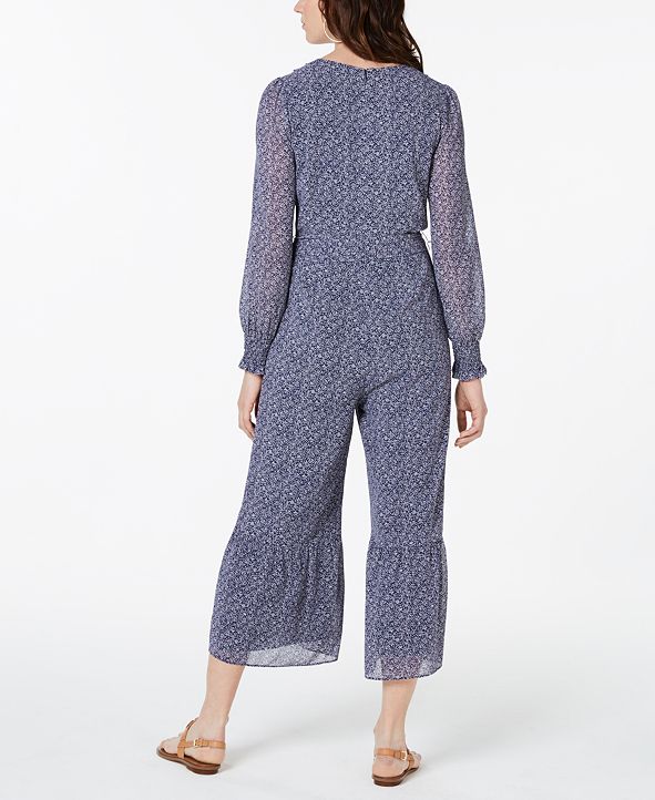 MICHAEL Michael Kors Micro-Floral Flowy Jumpsuit