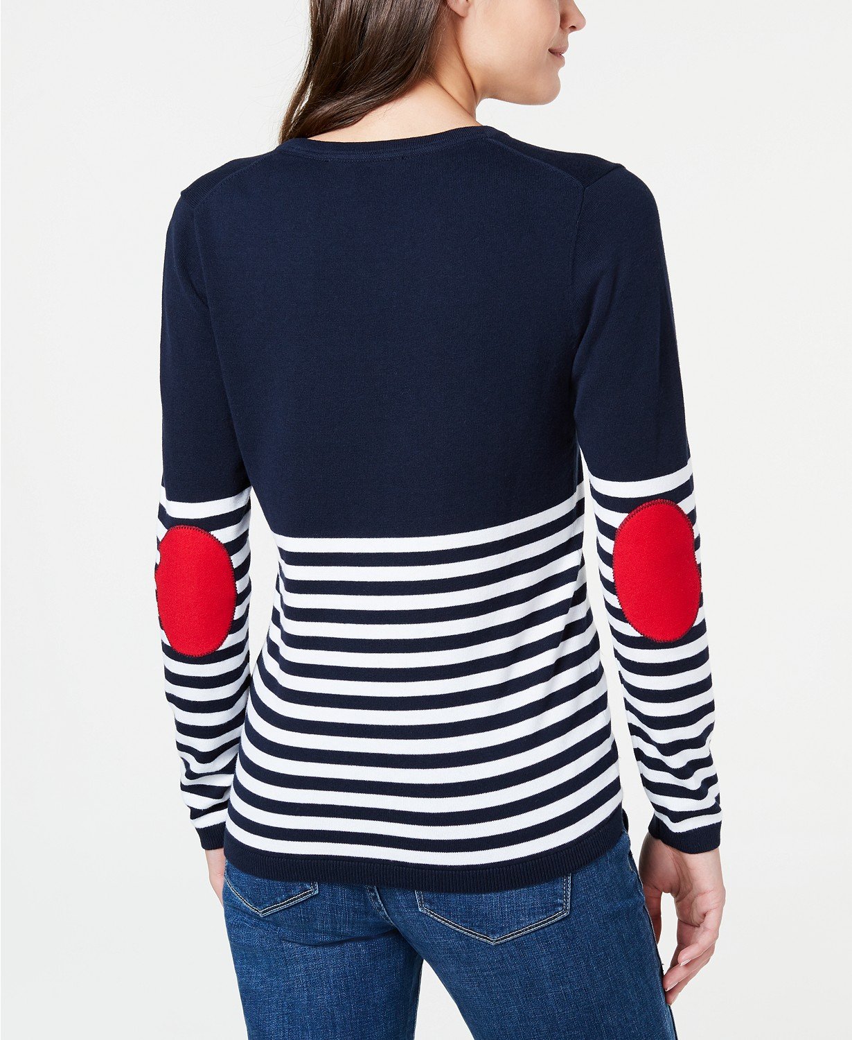 Tommy Hilfiger Patch Elbow Colorblocked Sweater - TopLine Fashion Lounge