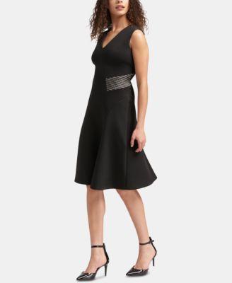 SLVLS V-NECK FLARE DRESS - TopLine Fashion Lounge