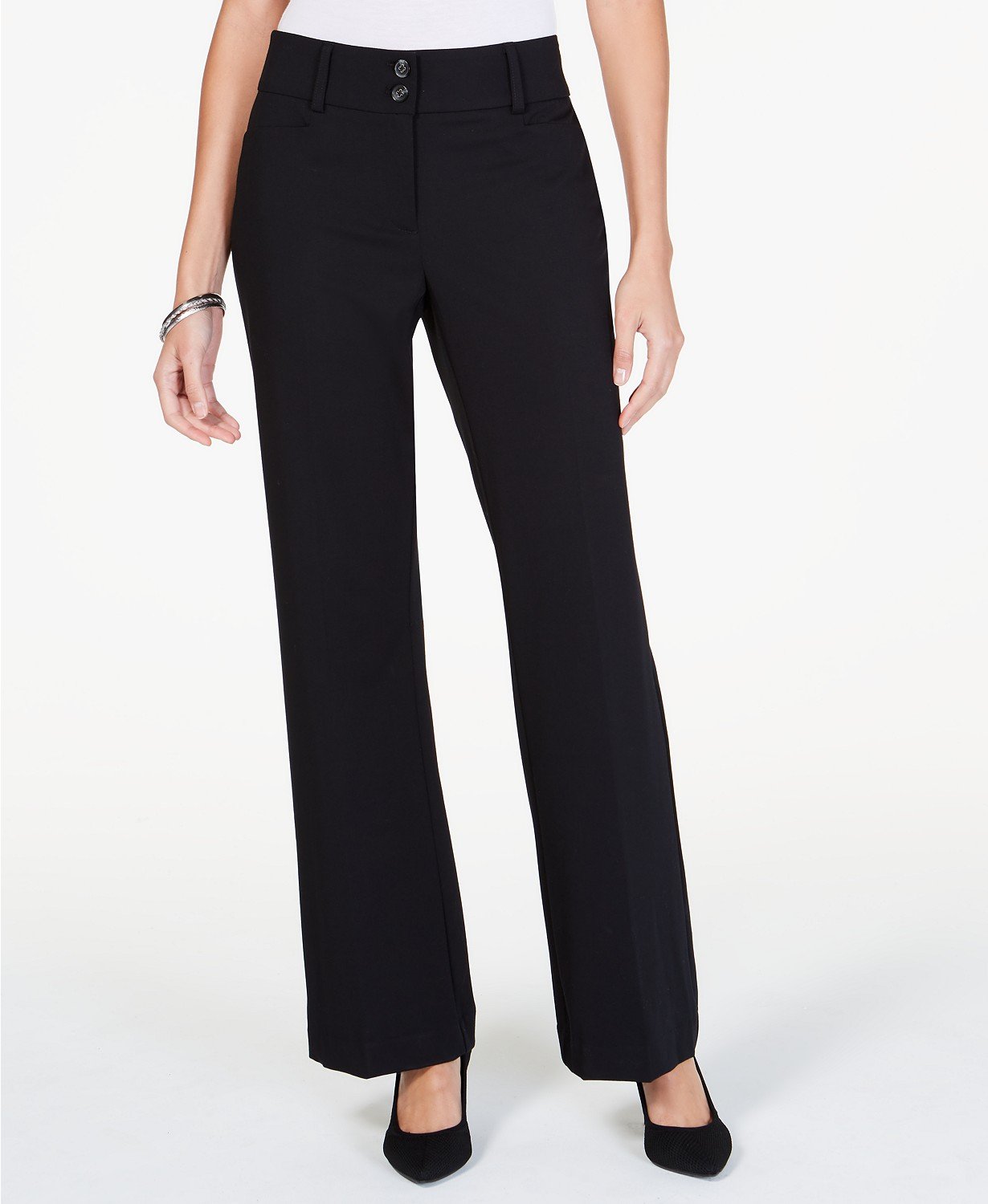 Alfani Two-Button Curvy-Fit Pants - TopLine Fashion Lounge