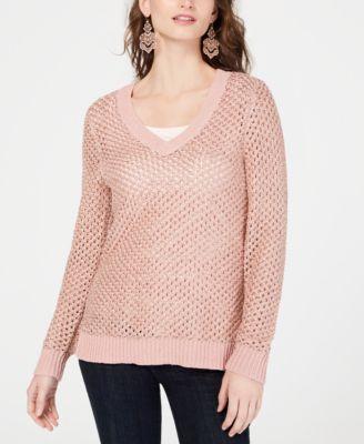 I.n.c. Pointelle Pullover Sweater - TopLine Fashion Lounge